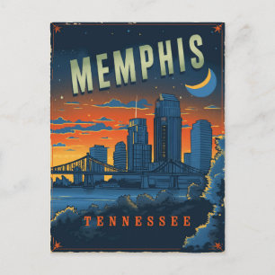 Vintage-Postkarte von Memphis, Tennessee Postkarte