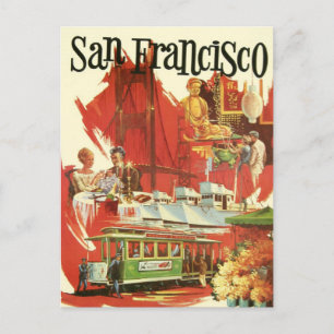 Vintage-Postkarte von San Francisco Postkarte
