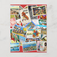 Vintage Postkarten-Collage