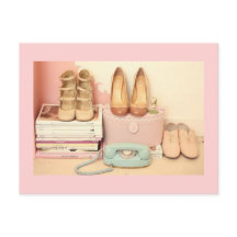 Vintage Postkarten, Schuhe