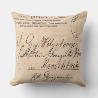 Vintage-Postkarten-Wurfkissen