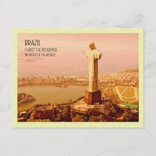 Vintage PostkartenChrist der Erlöser Brasilien Postkarte