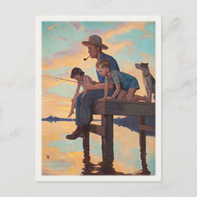 Vintage Postkartenmalerei Postkarte (Vorderseite)