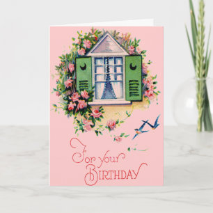 Vintage Pour Votre Carte Anniversaire
