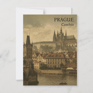 Vintage Prager Erinnerungen Europäische Reisepostk Postkarte
