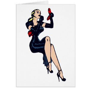 Vintage Pretty Blonde Retro Glamor Girl Pinup