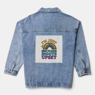 Vintage Pride Bigots verstören Regenbogen-Shirt-De Jeansjacke