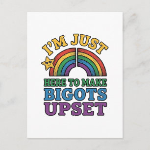 Vintage Pride Bigots verstören Regenbogen-Shirt-De Postkarte