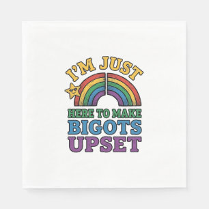Vintage Pride Bigots verstören Regenbogen-Shirt-De Serviette