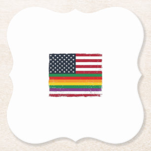 Vintage Pride Flag Distressed Vector-Shirt-Design_ Untersetzer