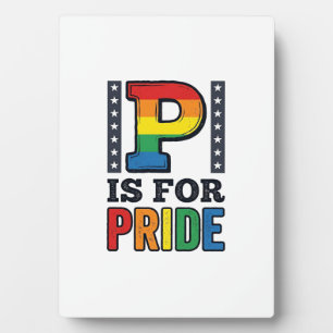 Vintage Pride Letter P Regenbogen-Shirt Design_1 Fotoplatte