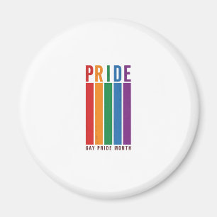 Vintage Pride Month Regenbogen-Typografie-Shirt-De Magnet