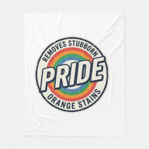 Vintage-Pride-Protest Regenbogen-Abzeichen-Vektord Fleecedecke