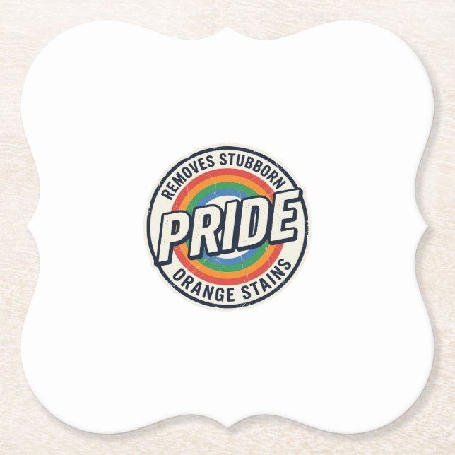 Vintage-Pride-Protest Regenbogen-Abzeichen-Vektord Untersetzer (Vorderseite)