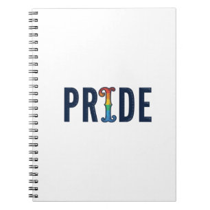 Vintage Pride Regenbogen-Lettern T-Shirt Design_1 Notizblock