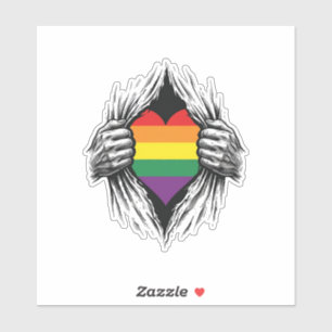 Vintage Pride Zerrissenes Hemd Vektor Design_1 Aufkleber