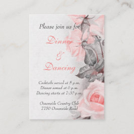 Vintage Primrose Roses Hochzeitskarte Begleitkarte
