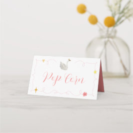 Vintage Princess - Swan Food Tent Labels Platzkarte