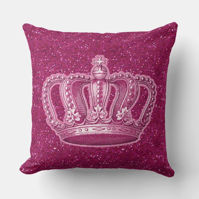 Vintage Prinzessin Crown auf heißes Kissen (Vorderseite)