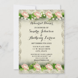 Vintage Probe für Rose und Hochzeit Einladung