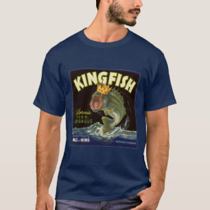Vintage-Produkt-Dosenetikett-Kunst, Königsfisch Sp T-Shirt