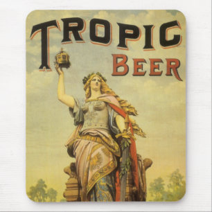 Vintage-Produktlabel-Kunst, Tropic Beer Gladiator Mousepad