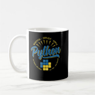 Vintage Programmiersprache Python Kaffeetasse