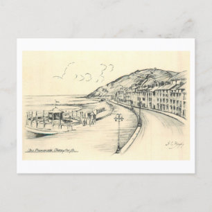 Vintage Promenade Aberystwyth Postkarte