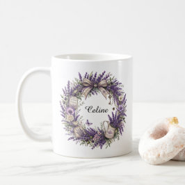 vintage Provence Lavendelkranz Kaffeetasse
