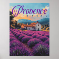 Vintage Provence Lavender Fields