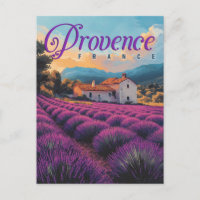 Vintage Provence Lavender Fields