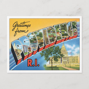 Vintage Providence Rhode Island Postkarte