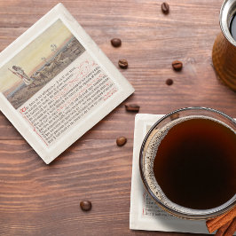 Vintage Psalm 23 Biblical Scripture Steinuntersetzer