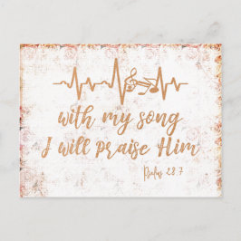 Vintage Psalmen Song Bibel Verse Postkarte