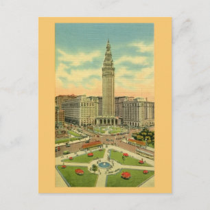 Vintage Public Square Cleveland Ohio Postkarte