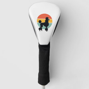 Vintage Pudel Sonnenuntergang Retro Hund Silhouett Golf Headcover