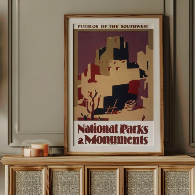 Vintage Pueblos des Südwest-Nationalparks Poster (Von Creator hochgeladen)