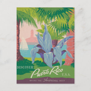 Vintage Puerto Rico Postkarte