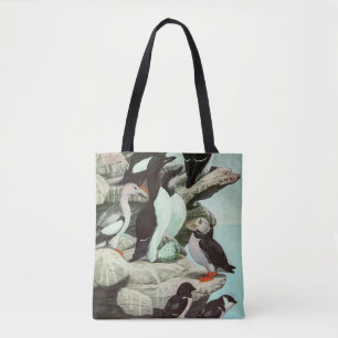 Vintage Puffins und Wasservögel von Louis Futes Tasche