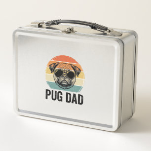 Vintage-Pug-Vater-Gravur-Hunde-Liebhaber-Design_1 Metall Brotdose