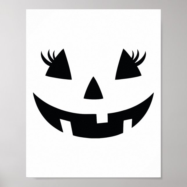Vintage Pumpkin Face Jackolantern Kürbislaterne H Poster (Vorne)
