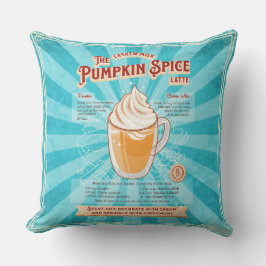 Vintage Pumpkin GewürzLatte - Rezept Poster Kissen