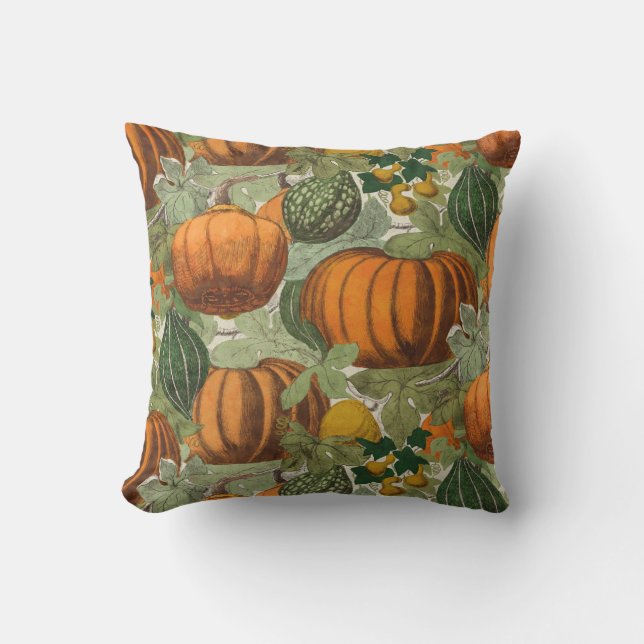 Vintage Pumpkins und Waren Kissen (Vorderseite)