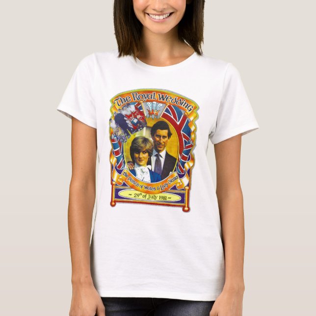 Vintage Punk Rock Königliche Hochzeit Charles und  T-Shirt (Vorderseite)