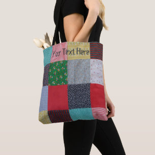 Vintage Quadrat-Patchwork Tasche