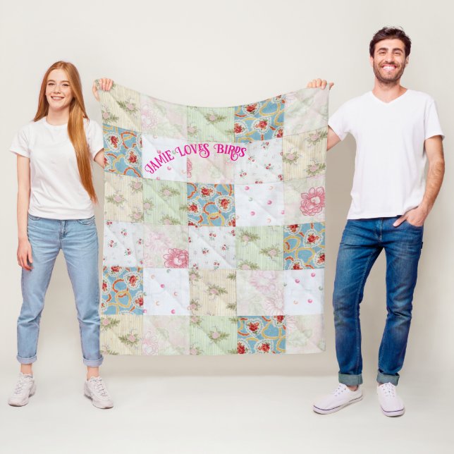 Vintage Qualität anpassen Fleecedecke (Beispiel)