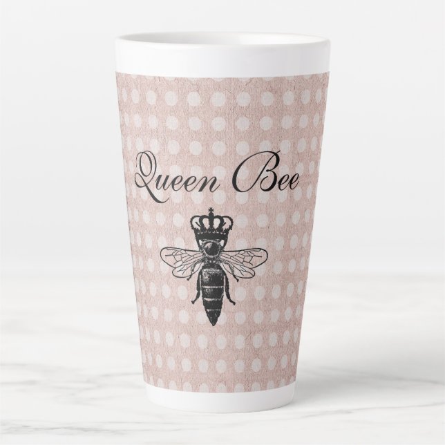 Vintage Queen Bee Coffee Tasse (Vorderseite)