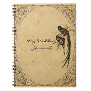 Vintage Quetzal-Vogel-elegante Notizblock