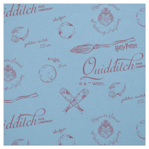 Vintage QUIDDITCH™-Skizzenmuster Stoff