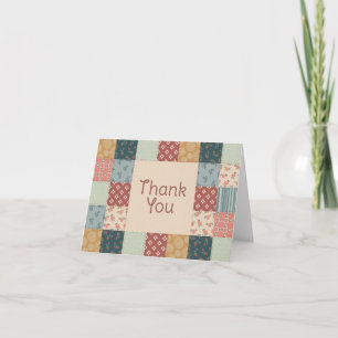 Vintage-Quilt-Baby-Shower Dankeskarte